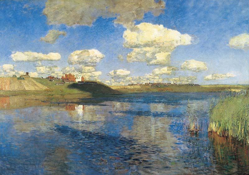 Isaac Levitan Lake. Russia Spain oil painting art